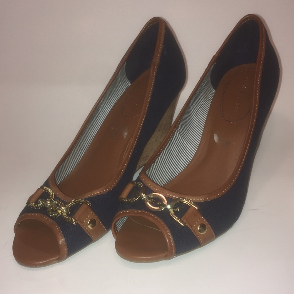 Tommy Hilfiger Blue Wedge Shoes
